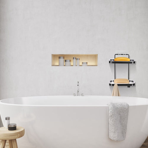 Soap Dish Soap Bar Holder Square Soap Rack Wall Mounted S Bar Shower Bathroom Self with 2 Hooks EasyOptionXY LLC