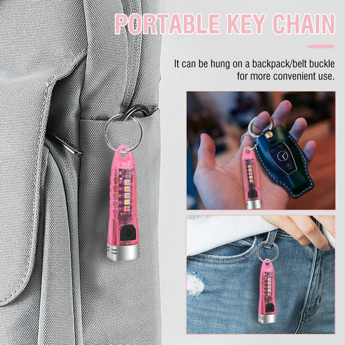 Small Mini Pocket LED Flashlight Torch Keychain Light Rechargeable Lamp BORUiT EasyOptionXY LLC
