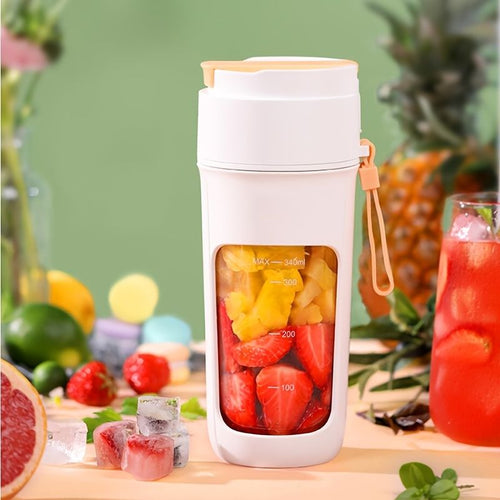 Portable Wireless Blender With The Straw; USB Travel Juice Cup Baby Food Mixing Juicer Machince With Updated 8 Blades 3000mAh Rechargeable Battery EasyOptionXY LLC