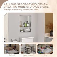 Brushed Stainless Steel Wall Shower  Niche , Double Recessed Shower Shelf for Bathroom EasyOptionXY LLC