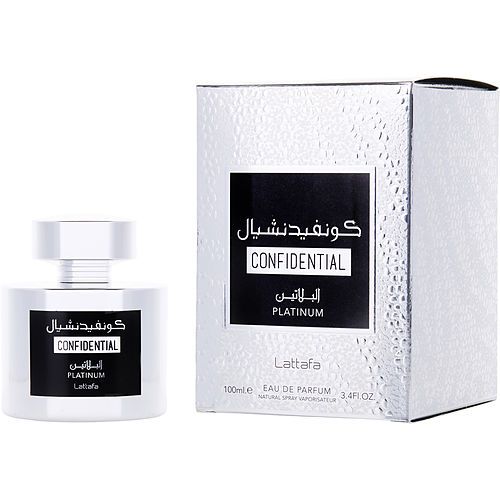 LATTAFA CONFIDENTIAL PLATINUM by Lattafa EAU DE PARFUM SPRAY 3.4 OZ EasyOptionXY LLC