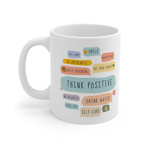 Think Positive Messages Theme Mug EasyOptionXY LLC