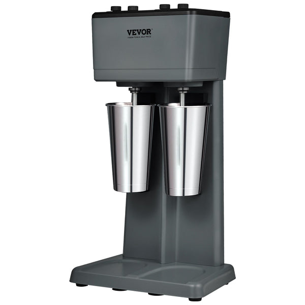 VEVOR Milkshake Maker, 375W x 2 Electric Milkshake Machine, Double Heads Drink Mixer Blender Machine, 3-Speed Milkshake Mixer with 2 x 820 ml Stainless Steel Cups, for Commercial and Home EasyOptionXY LLC