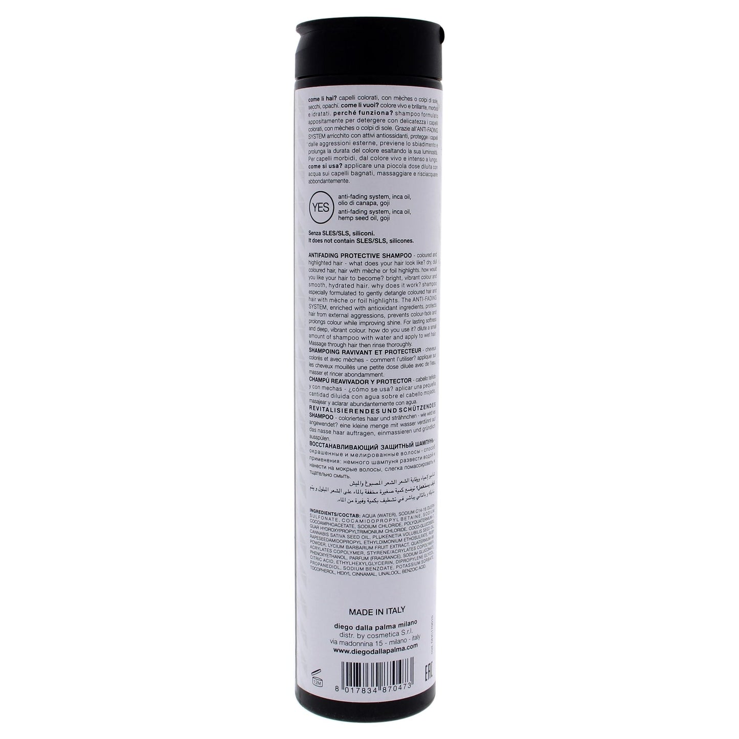 Salva Colore Anti-Fading Protective Shampoo by Diego Dalla Palma for Unisex - 8.5 oz Shampoo EasyOptionXY LLC