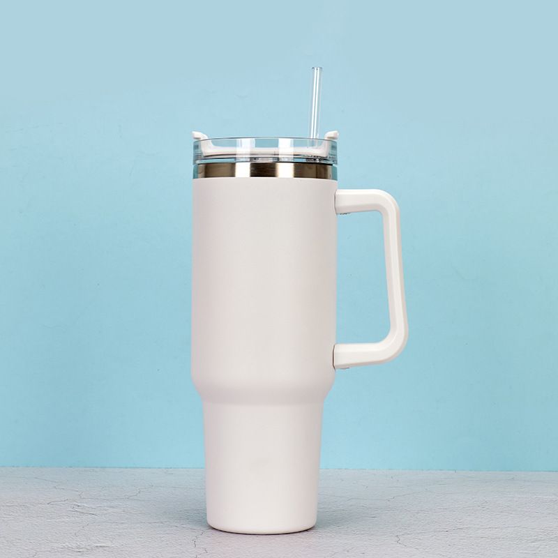 1200ml Stainless Steel Mug Coffee Cup Thermal Travel Car Auto Mugs T hermos 40 Oz Tumbler with Handle Straw Cup Drinkware New In EasyOptionXY LLC