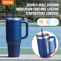 40 oz Insulated Water Bottle Stainless Steel Coffee Cup Handheld Blue EasyOptionXY LLC