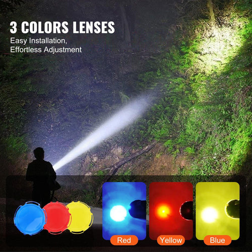 USB Super Bright Rechargeable Spotlight Flashlight 1000, 000LM Searchlight EasyOptionXY LLC