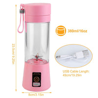 Portable Juicer Blender USB Rechargeable Juicer Cup Fruit Baby Food Mixing Machine with 6 Blades Powerful Motor EasyOptionXY LLC