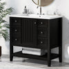 36\" Bathroom Vanity with Sink Combo, One Cabinet and Three Drawers, Solid Wood and MDF Board EasyOptionXY LLC