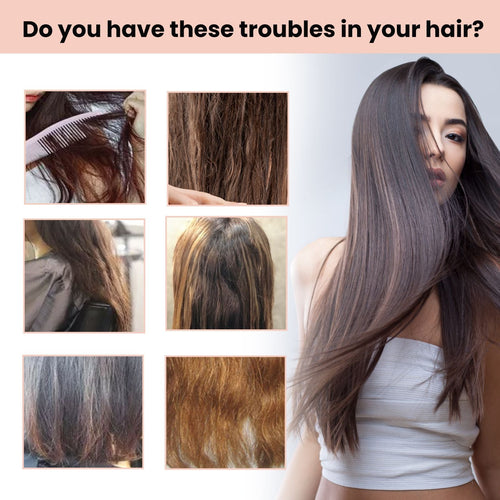 Hoegoa Rose Smoothing Smoothing Hair Straightener Smooth hair without tying, repair dry hair, split ends, Light Moisturizing hair EasyOptionXY LLC