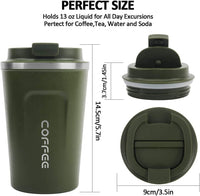 12 oz Stainless Steel Vacuum Insulated Tumbler - Coffee Travel Mug Spill Proof with Lid - T hermos Cup for Keep Hot/Ice Coffee; Tea and Beer EasyOptionXY LLC