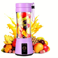 1pc 380ML Portable Blender With 6 Blades Rechargeable USB ; Personal Size Blender For Shakes And Smoothies; Traveling Fruit Veggie Juicer Cup EasyOptionXY LLC
