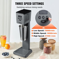 VEVOR Milkshake Maker, 375W Electric Milkshake Machine, Single Head Drink Mixer Blender Machine, LED Intelligent Microswitch, 3-Speed Milkshake Mixer with 820 ml Stainless Steel Cup EasyOptionXY LLC