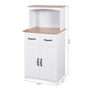 Wooden Kitchen Cabinet White Pantry Storage Microwave Cabinet with Storage Drawer EasyOptionXY LLC