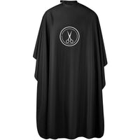 Barber Cape Professional Large Hair Cutting Cape with Snap Closure 66x57 inch Unisex Adults Black Haircut Gown Water Resistant EasyOptionXY LLC
