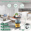 3 Tier Rolling Utility Cart Movable Storage Organizer with Mesh Baskets Lockable Wheels 360 Degree Rotatable Hanging Box Hooks Bedroom Bathroom Kitchen EasyOptionXY LLC