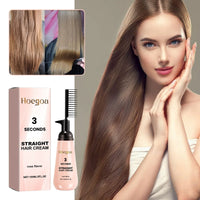Hoegoa Rose Smoothing Smoothing Hair Straightener Smooth hair without tying, repair dry hair, split ends, Light Moisturizing hair EasyOptionXY LLC