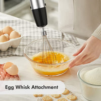 KOIOS 1000W Immersion Hand Blender, Multifunctional 5-in-1 Handheld Blender, 12-Speeds, Stainless Steel blender shaft, includes 600ml Mixing Beaker, 500ml Chopper, Whisk Attachment and Milk Frother EasyOptionXY LLC