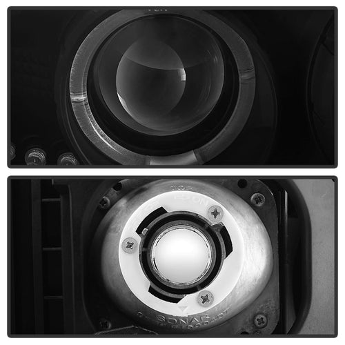 Spyder GMC Sierra 1500/2500 99-06 Projector Headlights LED Halo LED Blk Smke PRO-YD-CDE00-HL-BSM OffRoadUSA.com