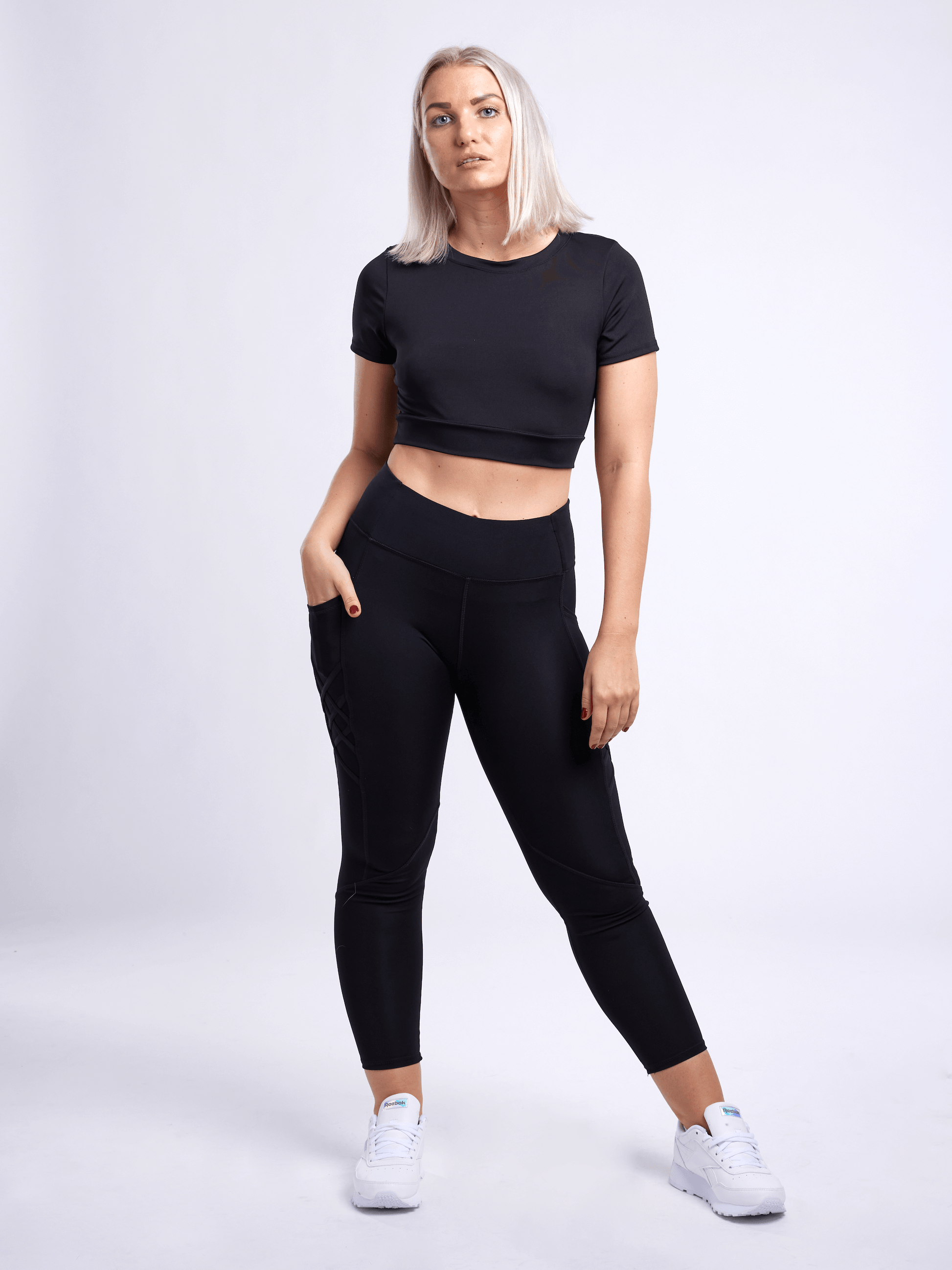 JupiterGear High-Waisted Criss-Cross Training Leggings with Hip Pockets Jupiter Gear