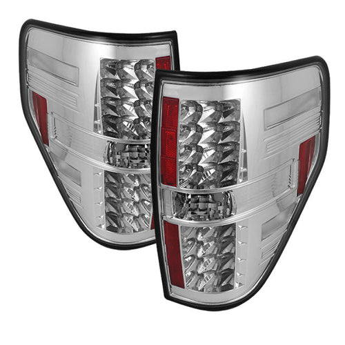 Spyder Ford F150 09-14 LED Tail Lights Chrome ALT-YD-FF15009-LED-C OffRoadUSA.com