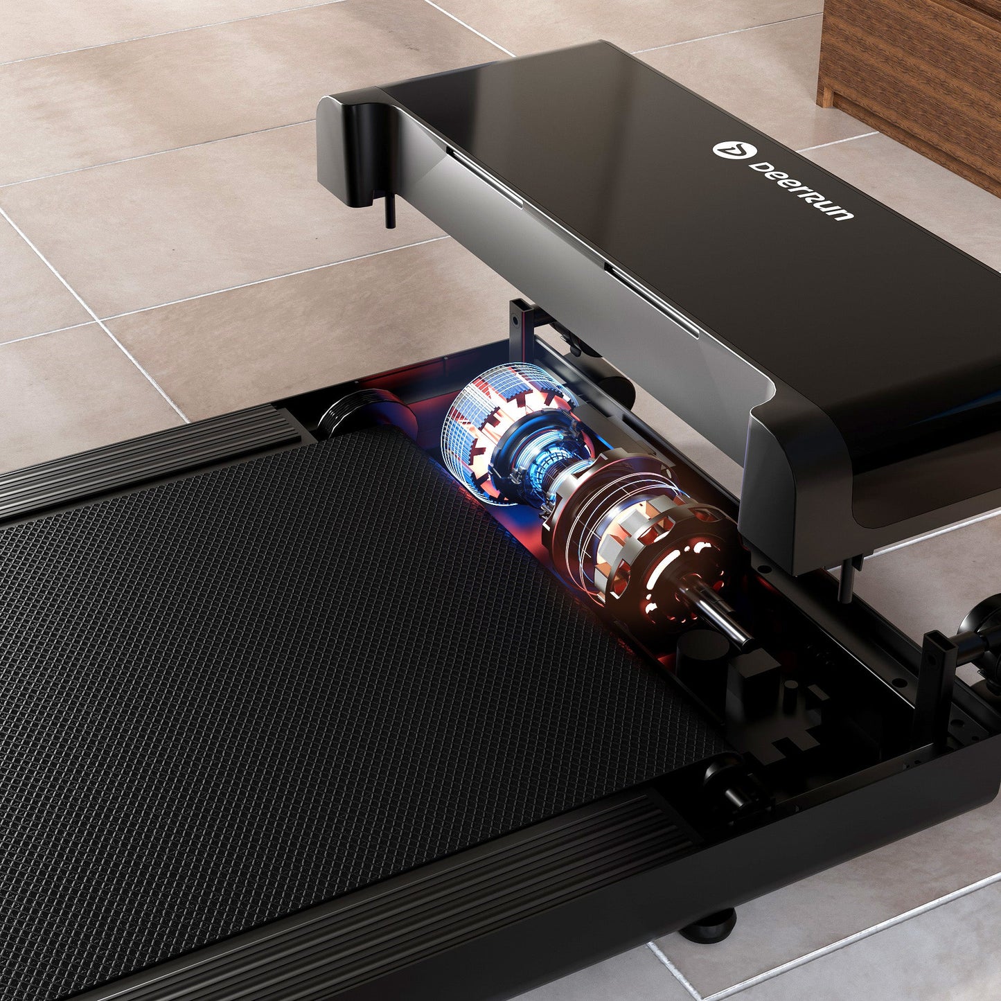 DeerRun Z20 Suitcase-Style Treadmill – Foldable Deck, Ultra Compact with LED Display