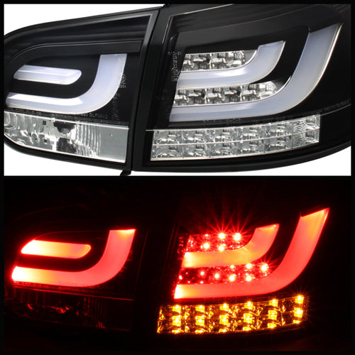 Spyder Volkswagen Golf/GTI 10-13 G2 Type With Light Bar LED Tail Lights Black ALT-YD-VG10-LED-G2-BK OffRoadUSA.com