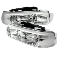 Spyder Chevy Silverado 1500/2500 99-02 Crystal Headlights Chrome HD-YD-CSIL99-C OffRoadUSA.com