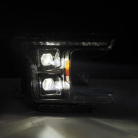 AlphaRex 18-20 Ford F150 (MK II 14th Gen Style) LUXX-Series LED Projector Headlights Alpha-Black OffRoadUSA.com