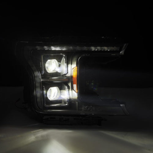 AlphaRex 18-20 Ford F150 (MK II 14th Gen Style) LUXX-Series LED Projector Headlights Alpha-Black OffRoadUSA.com