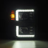 AlphaRex 08-10 Ford Super Duty/Excursion PRO-Series Halogen Projector Headlights Black OffRoadUSA.com