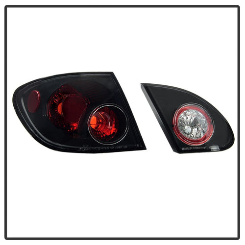 Spyder Toyota Corolla 03-08 Euro Style Tail Lights Black ALT-YD-TC03-BK OffRoadUSA.com