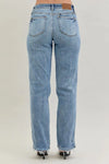 Judy Blue Frayed Hem Cell Phone Pocket Dad Jeans HTO Apparel