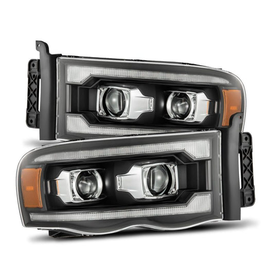 AlphaRex 02-05 Dodge Ram PRO-Series Halogen Projector Headlights Chrome