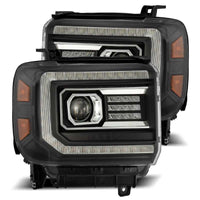 AlphaRex 14-18 GMC Sierra PRO-Series Halogen Projector Headlights Black OffRoadUSA.com