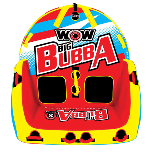WOW Sports Big Bubba Hi Vis 2 Person Towable Water Tube For Pool and Lake Jupiter Gear
