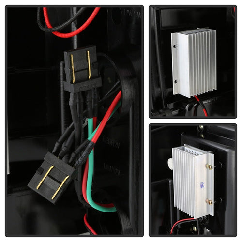 Spyder Chevy 1500 14-16 Light Bar LED Tail Lights All Blk ALT-YD-CS14-LBLED-BKV2 OffRoadUSA.com