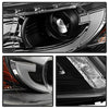 Spyder Honda Accord 2013-2015 4DR Projector Headlights Light Bar DRL Black PRO-YD-HA13-LBDRL-BK OffRoadUSA.com