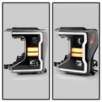 Spyder Signature 20-22 Ford F250/F350 (Halogen) Proj. Headlights - Black (PRO-YD-FS20HALSI-SEQ-BK) OffRoadUSA.com