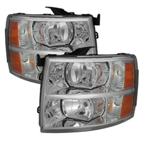 xTune Chevy Silverado 07-13 Crystal Headlights Chrome HD-JH-CS07-AM-C OffRoadUSA.com