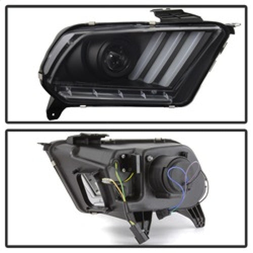 Spyder Ford Mustang 10-13 Projector Headlights - HID Model Only - Black PRO-YD-FM2010V2-HID-BK OffRoadUSA.com