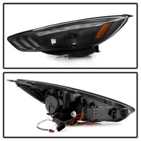 Spyder 15-18 Ford Focus Projector Headlights - Seq Turn Light Bar - Black PRO-YD-FF15-LBSEQ-BK OffRoadUSA.com
