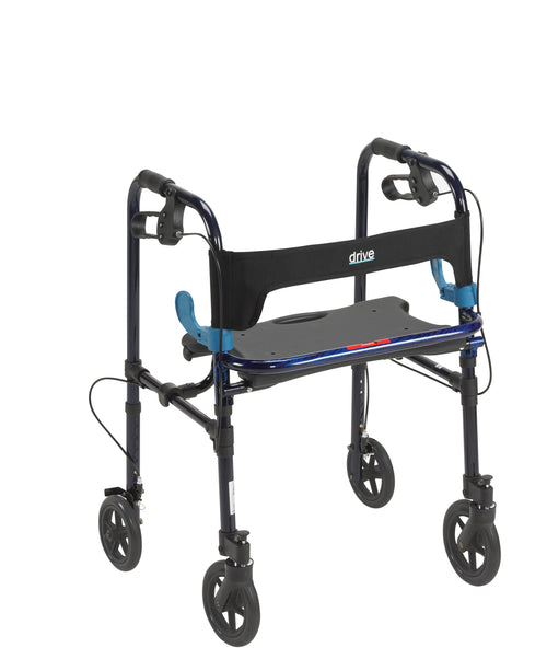 Clever Lite Walker Rollator, Adult, 8" Wheels, Flame Blue RIO Medical Supplies