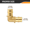 PEX A Expansion 1/2" PEX x 1/2" PEX Elbow (Lead Free) Plumbingsell
