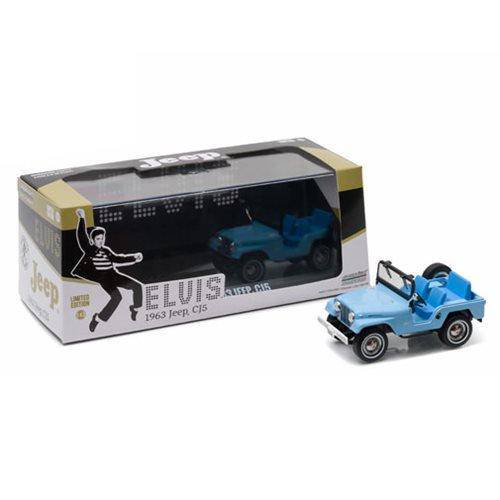 Elvis Presley CJ-5 Sierra Blue Jeep 1:43 Scale Die-Cast Metal Vehicle ToyShnip
