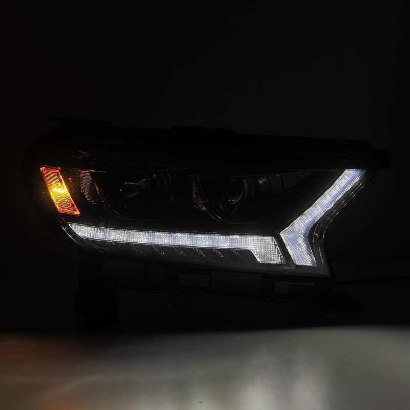 AlphaRex 19-23 Ford Ranger LUXX-Series LED Projector Headlights Black