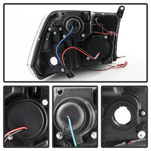 Spyder Dodge Ram 1500 09-14 10-14 Projector Headlights Halogen- LED Halo LED - Chrm PRO-YD-DR09-HL-C OffRoadUSA.com