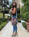 Kathmandu Collection Patchwork Striped Hobo Bag Jupiter Gear