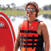 WOW Watersports Vis-Wave Adult Life Vest Red Jupiter Gear