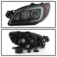 Spyder Subaru WRX 06-07 Projector Headlights - HID Model Only - Black PRO-YD-SWRX06-HID-LBDRL-BK OffRoadUSA.com